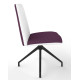 Rest-Up Upholstered Square Back Chair With Pyramid Base